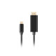 Kabel USB-C(M)->Displayport 1.8M 4K 60HZ czarny
