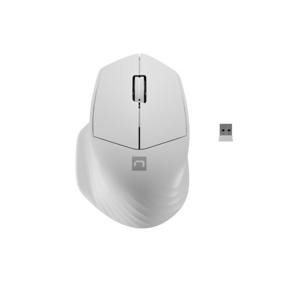 Mysz bezprzewodowa Siskin 2 1600 DPI Bluetooth 5.0 + 2.4GHz, biała