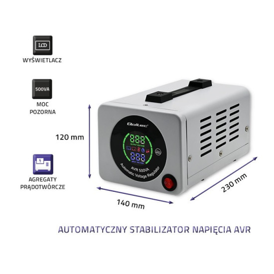Automatyczny stabilizator napięcia AVR 500VA 