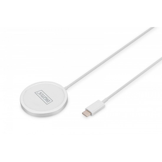 Ładowarka bezprzewodowa indukcyjna 15W MagSafe 1m USB-C Biała