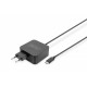 Ładowarka sieciowa zasilacz 1x USB-C PD 3.0 max. 65W zintegrowany kabel 1,2m Czarna