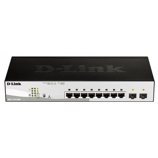 Przełącznik DGS-1210-08P Switch 8GE PoE 2SFP Przełącznik DGS-1210-08P Switch 8GE PoE 2SFP