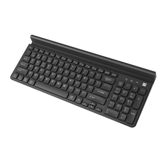 Klawiatura Felimare US bluetooth + 2.4GHz Slim, uchwyt na        telefon/tablet czarna 