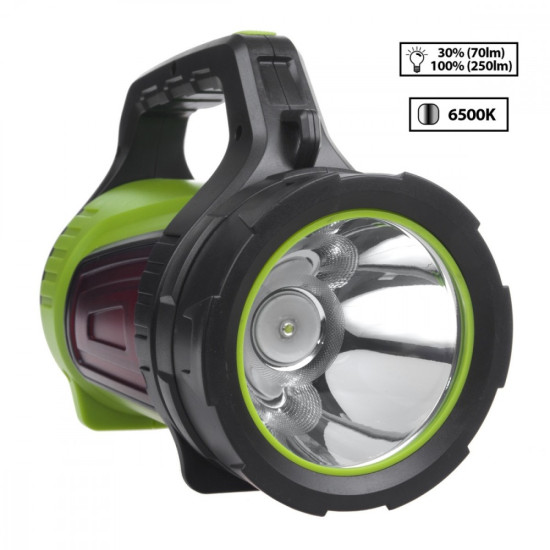 Latarka akumulatorowa 3w1 szperacz LED USB MCE345 