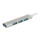 HUB 4-PORTOWY USB3.0 + USB 2.0, SLIM