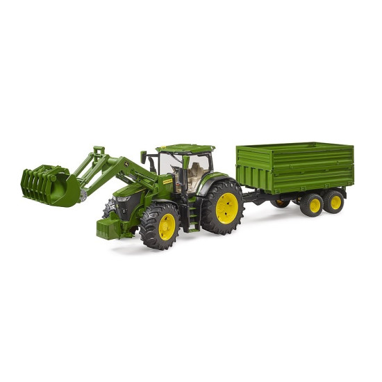 Traktor John Deere 7R 350 z ładowaczem i przyczepą