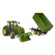 Traktor John Deere 7R 350 z ładowaczem i przyczepą