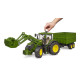 Traktor John Deere 7R 350 z ładowaczem i przyczepą