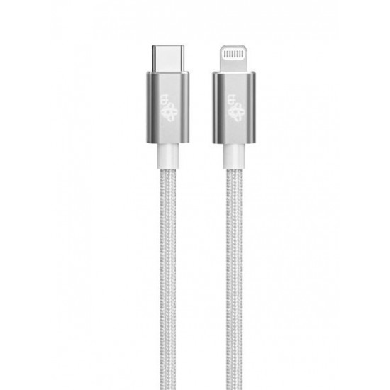 Kabel Lightning MFi - USB C srebrny 1m