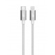 Kabel Lightning MFi - USB C srebrny 1m