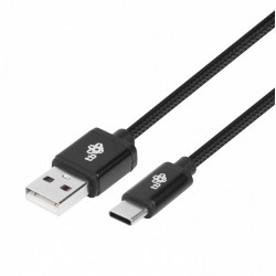 Kabel USB-USB C 3 m. czarny sznurek