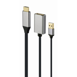 Adapter HDMI do DP 4K 60Hz USB-A powered