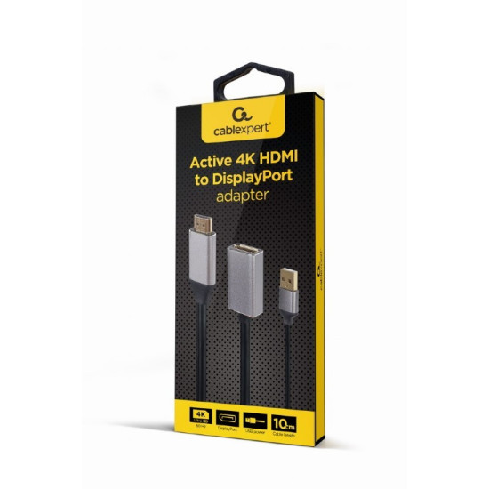 Adapter HDMI do DP 4K 60Hz USB-A powered