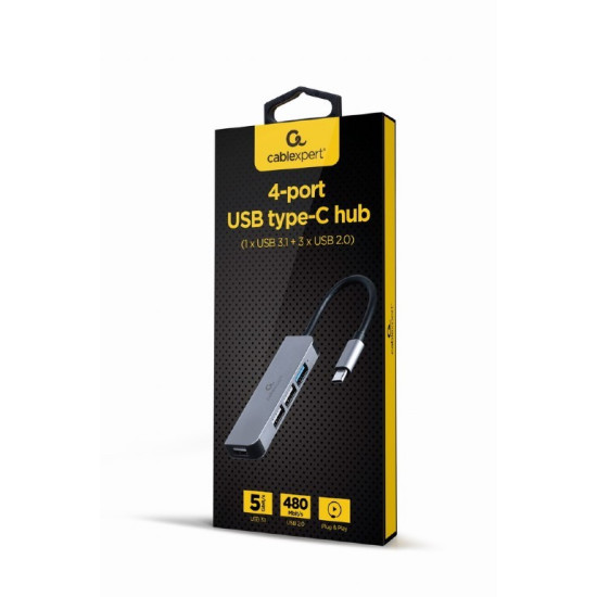 Hub 4-portowy USB-C, 3xUSB 2.0, USB 3.1