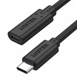 Przedłużacz USB-C 3.1 10Gbps; 4K; PD 100W; M/F; 1m; C14086BK-1M 