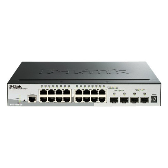 Przełącznik DGS-1510-20 18xGE 2x10GE 2xSFP+ 