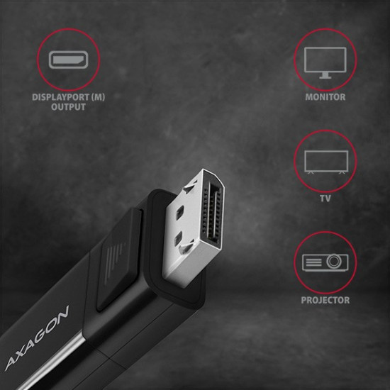 RVC-DPC Konwerter/kabel USB-C -> DisplayPort 1,8m, 4K/60HZ