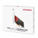 PCEM2-ND Kontroler PCIe x 8, 2x slot M.2 NVMe M-key RAID wsparcie dla płyt bez bifurkacji, w zestawie, SP & LP