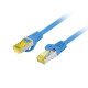 Patchcord kat.6a S/FTP LSZH CU 0.25m niebieski fluke 