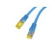 Patchcord kat.6a S/FTP LSZH CU 0.25m niebieski fluke 