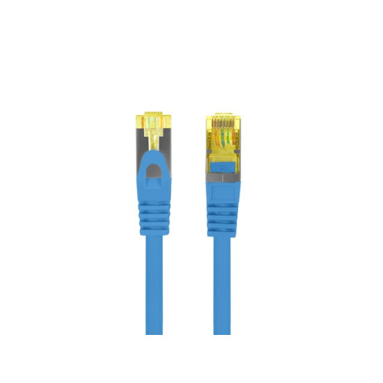 Patchcord kat.6a S/FTP LSZH CU 0.25m niebieski fluke 