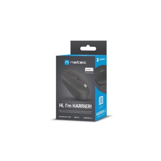 Mysz bezprzewodowa Harrier 2 Bluetooth 5.1 Czarna 