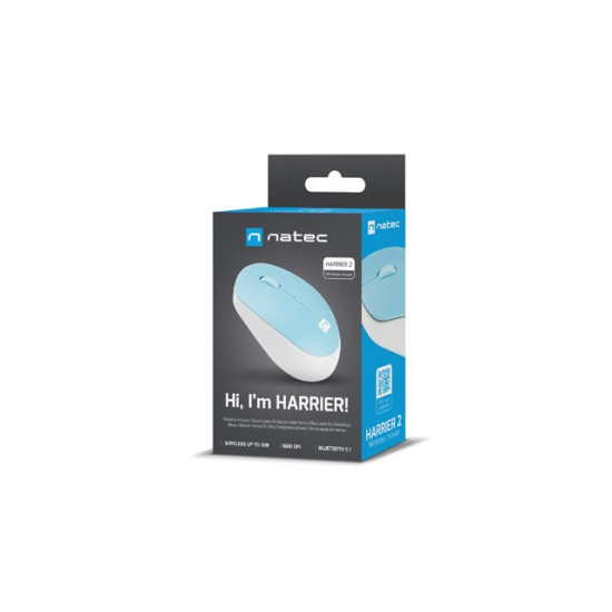 Mysz bezprzewodowa Harrier 2 Bluetooth 5.1 Biało-niebieska