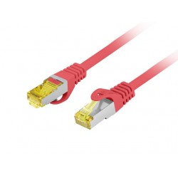 Patchcord kat.6a S/FTP LSZH CU 1m czerwony fluke 