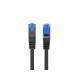 Patchcord kat.6a S/FTP LSZH CCA 0.25m czarny fluke 