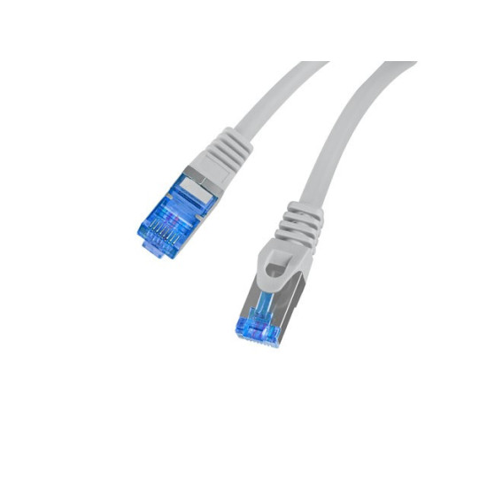 Patchcord kat.6a S/FTP LSZH CCA 0.25m szary fluke 