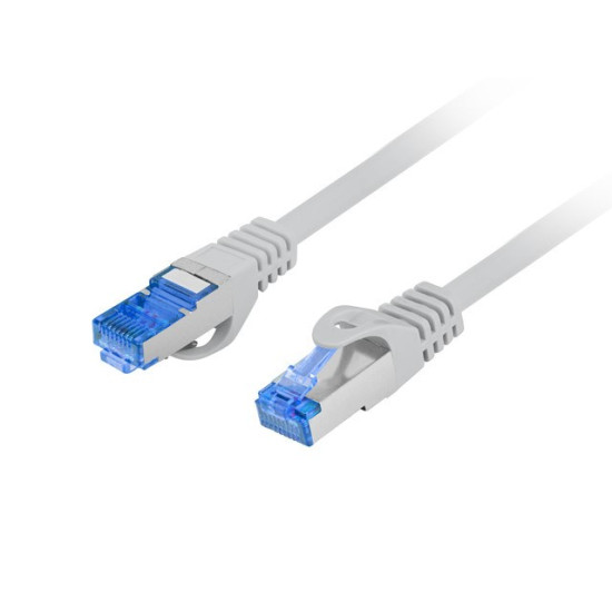 Patchcord kat.6a S/FTP LSZH CCA 0.25m szary fluke 