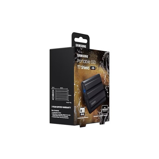 Dysk SSD zewnętrzny Portable SSD T7 Shield czarny USB3.2 
