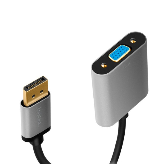Adapter DP do VGA 1080p 60Hzc Aluminiowy 0.15m 