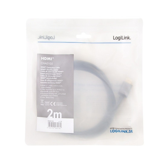 Kabel HDMI 2.1 8K/60Hz  Aluminiowy 2m 