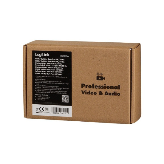 Splitter 4xHDMI 4K, 30Hz 