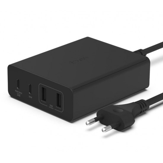 Ładowarka 108W 4-porty GaN 2xUSB- A 2xUSB-C czarna 