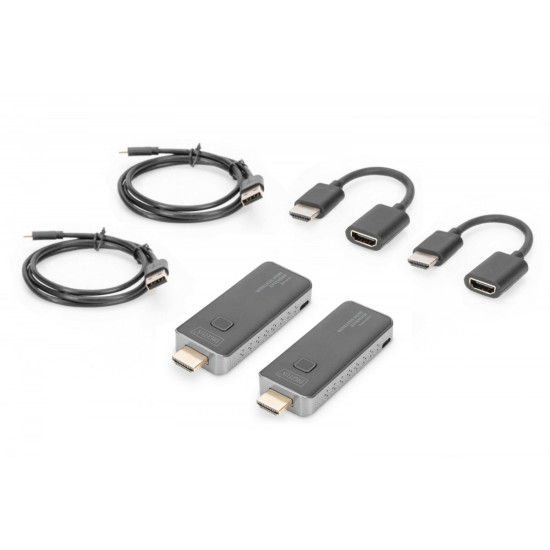 Przedłużacz/Extender HDMI bezprzewodowy 50m 1080p 60Hz FHD 5GHz, audio (zestaw)