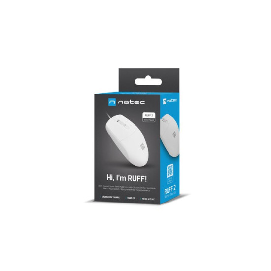 Mysz Ruff 2 1000 DPI Biała 