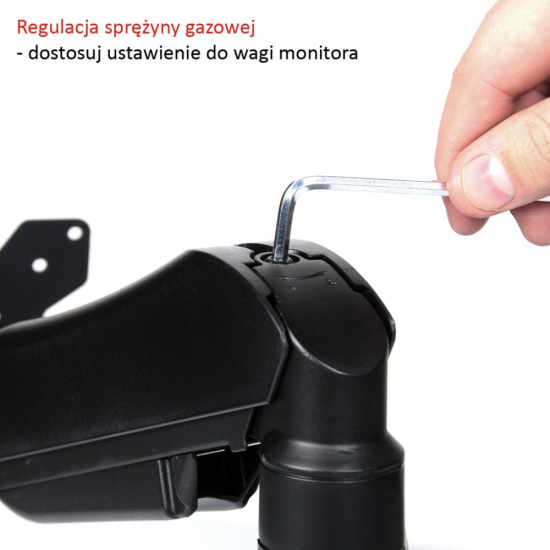 Uchwyt ścienny na sprężynie gazowej do 1 monitora LED/LCD 13-27