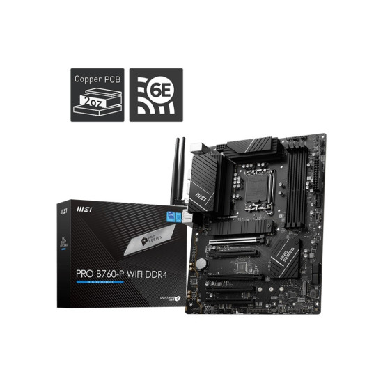 Płyta główna PRO B760-P WIFI DDR4 s1700 4DDR4 DP/HDMI ATX 