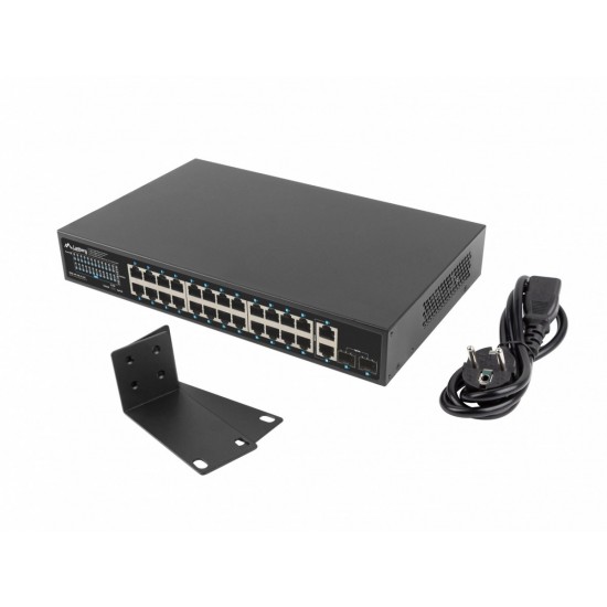 Switch 24x1GB POE+ 2xGB 2x rack 19' gigabit ethernet 250W 