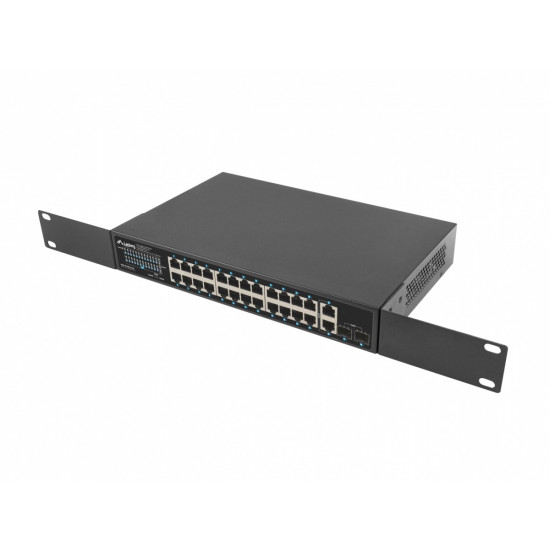 Switch 24x1GB POE+ 2xGB 2xSFP rack 19' gigabit ethernet 360W 