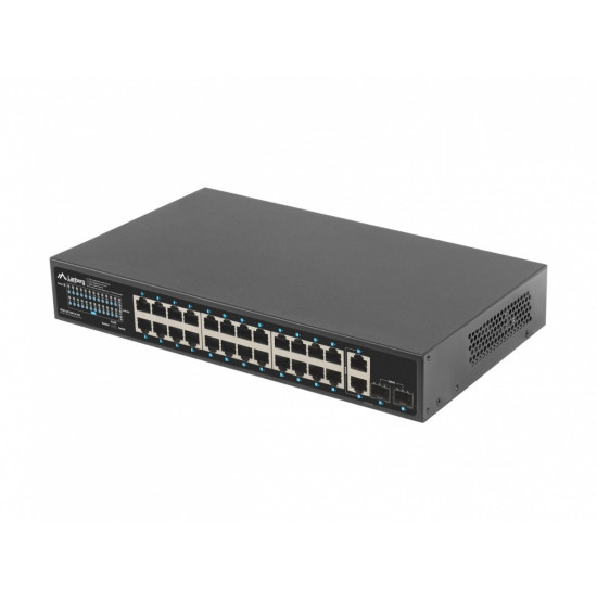 Switch 24x1GB POE+ 2xGB 2xSFP rack 19' gigabit ethernet 360W 