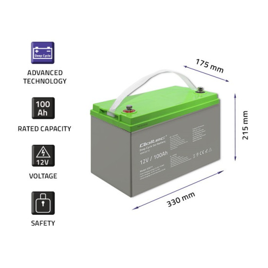 Akumulator żelowy Deep Cycle | 12V | 100Ah 