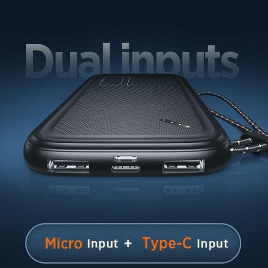 Powerbank PB56 10000mAh 2xUSB czarny 