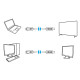 Kabel DisplayPort (M) V1.1 -> HDMI (M) 1.8m czarny 