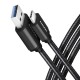 BUCM3-AM15AB Kabel USB-C - USB-A, 1.5m, USB 3.2 Gen 1 3A, ALU, oplot, czarny