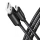 BUMM-AM10AB Kabel Micro USB  USB-A, 1m, USB 2.0, 2.4A, ALU, oplot, Czarny