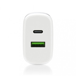 Ładowarka USB/USB-C QC3.0 25W Biała