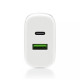 Ładowarka USB/USB-C QC3.0 25W Biała
